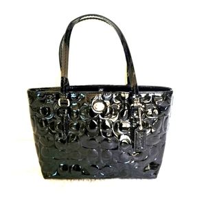 Coach Signature Patent Leather Mini Bag- Like New!